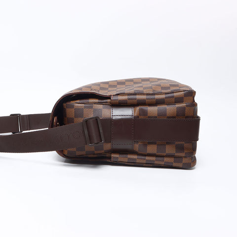 LOUIS VUITTON Naviglio Damier 2008 Shoulder Bag Brown WS14319