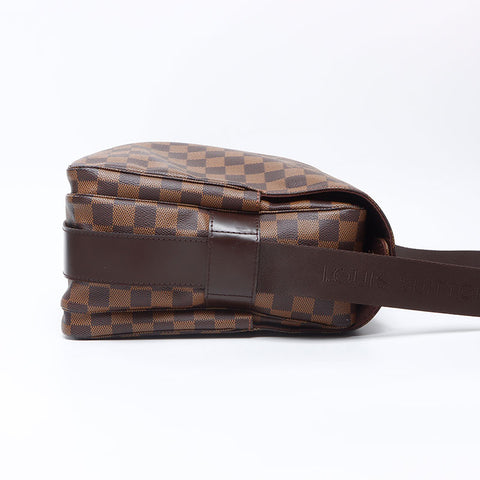 LOUIS VUITTON Naviglio Damier 2008 Shoulder Bag Brown WS14319
