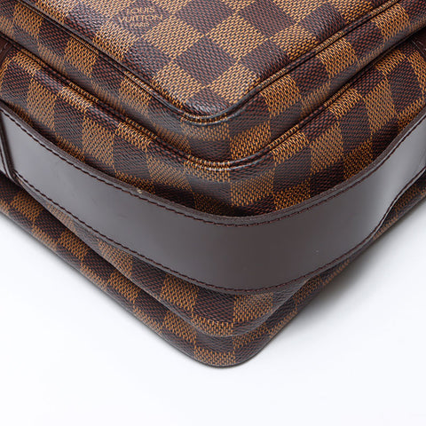 LOUIS VUITTON Naviglio Damier 2008 Shoulder Bag Brown WS14319