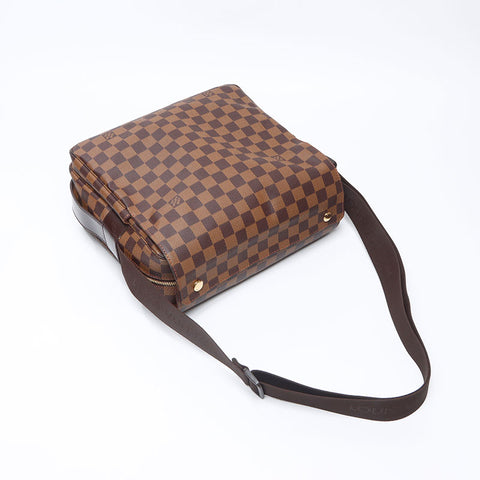 LOUIS VUITTON Naviglio Damier 2008 Shoulder Bag Brown WS14319