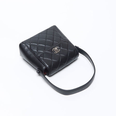 CHANEL 马特拉斯小羊皮 No.5 手提包 黑色 WS14320