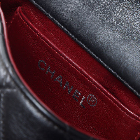 CHANEL Matelasse Lambskin No.5 Handbag black WS14320