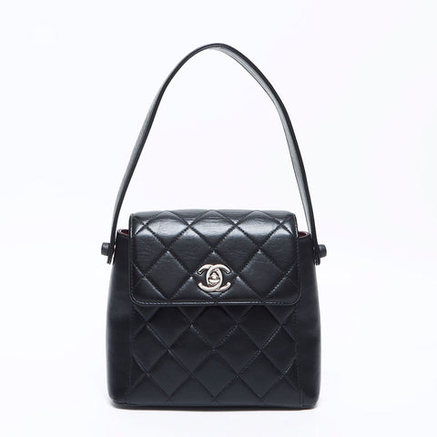 CHANEL 马特拉斯小羊皮 No.5 手提包 黑色 WS14320