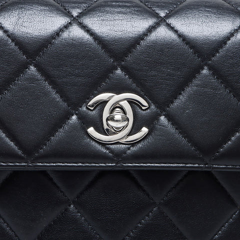 CHANEL Matelasse Lambskin No.5 Handbag black WS14320