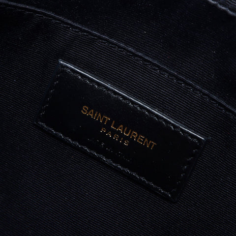 YVES SAINT LAURENT Luu Leather Camera Bag Shoulder Bag Navy WS14322
