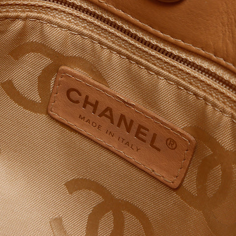 CHANEL No. 9 2004-2005 Wild Stitch Lambskin Handbag beige WS14324