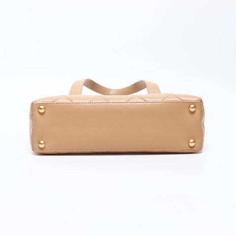 CHANEL No. 9 2004-2005 Wild Stitch Lambskin Handbag beige WS14324