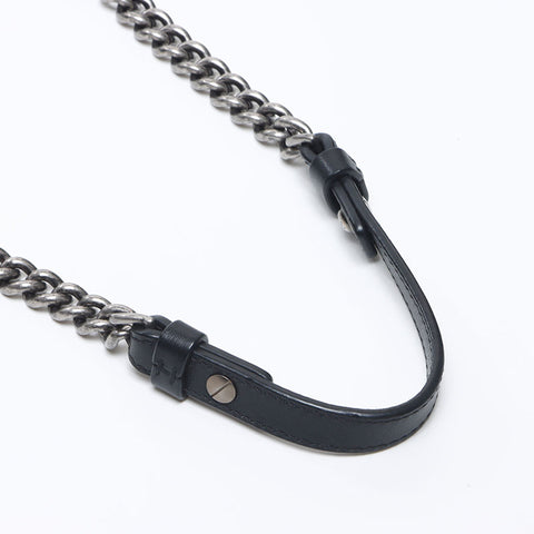 CHANEL 17th 2012-2013 Gunmetal Chain Wild Stitch Shoulder Bag black WS14325