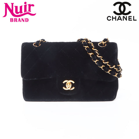 CHANEL Double flap velour Chain Matelasse 9.1