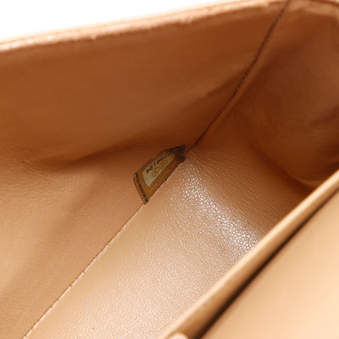 CHANEL No. 7 Caviar Skin 9.8" Matelasse 2002-2003 Shoulder Bag beige WS14332
