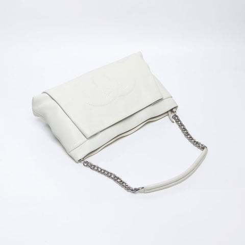シャネル CHANEL タイムレス チェーン ココマーク キャビアスキン 12番台 2008-2009 ショルダーバッグ ホワイト WS14333