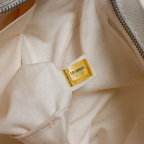 シャネル CHANEL タイムレス チェーン ココマーク キャビアスキン 12番台 2008-2009 ショルダーバッグ ホワイト WS14333