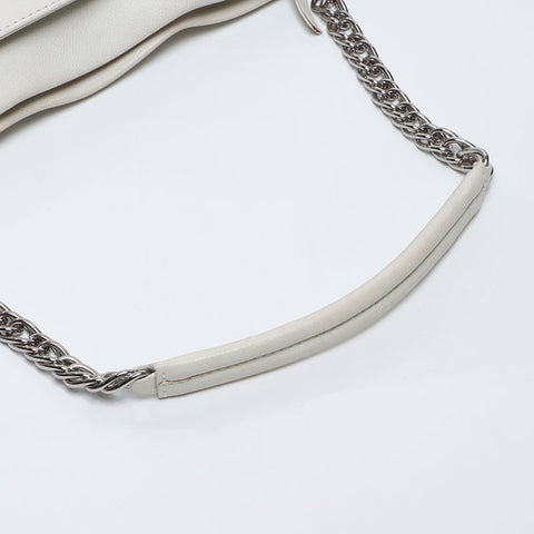 シャネル CHANEL タイムレス チェーン ココマーク キャビアスキン 12番台 2008-2009 ショルダーバッグ ホワイト WS14333
