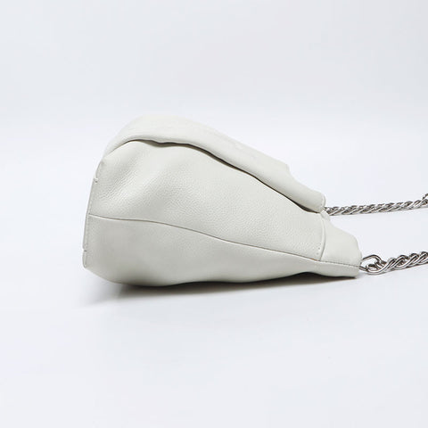 シャネル CHANEL タイムレス チェーン ココマーク キャビアスキン 12番台 2008-2009 ショルダーバッグ ホワイト WS14333