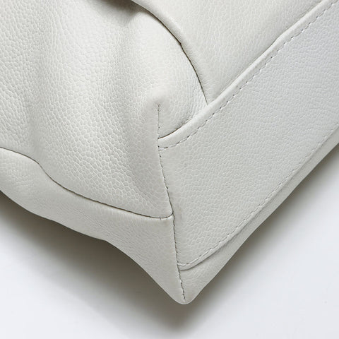 シャネル CHANEL タイムレス チェーン ココマーク キャビアスキン 12番台 2008-2009 ショルダーバッグ ホワイト WS14333