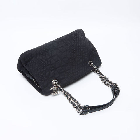 CHANEL No. 16 2012 Canvas Chain COCO Mark Shoulder Bag black WS14334