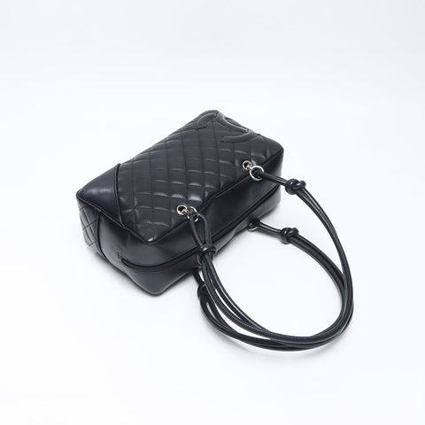 CHANEL 10 series 2005-2006 Cambon Line Boston Shoulder Bag black WS14336