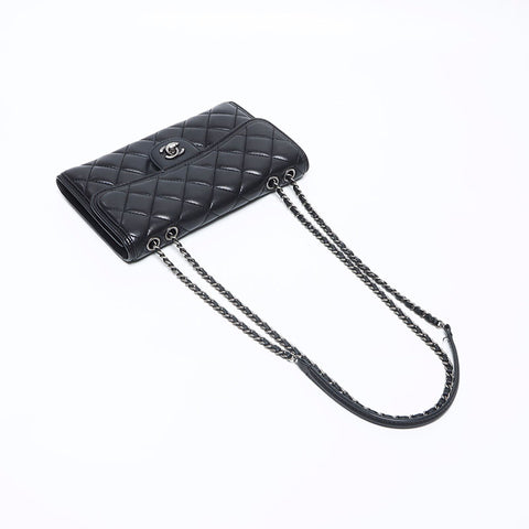 CHANEL Matelasse Gunmetal 18th series 2013-2024 Shoulder Bag black WS14341