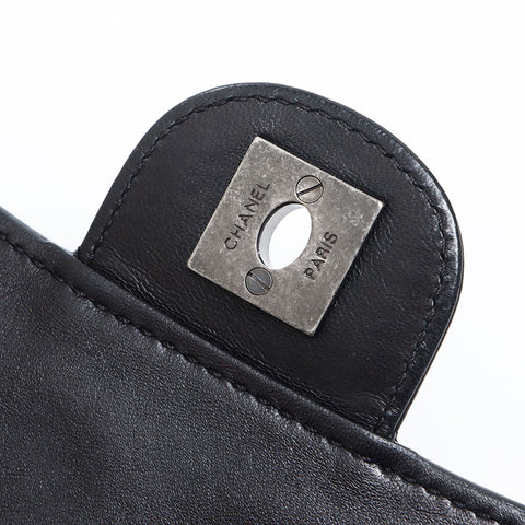 CHANEL Matelasse Gunmetal 18th series 2013-2024 Shoulder Bag black WS14341