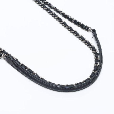 CHANEL Matelasse Gunmetal 18th series 2013-2024 Shoulder Bag black WS14341