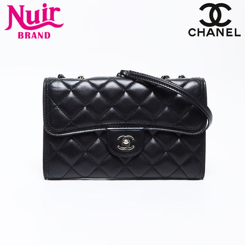 CHANEL Matelasse Gunmetal 18th series 2013-2024 Shoulder Bag black WS14341