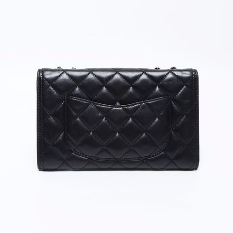CHANEL Matelasse Gunmetal 18th series 2013-2024 Shoulder Bag black WS14341
