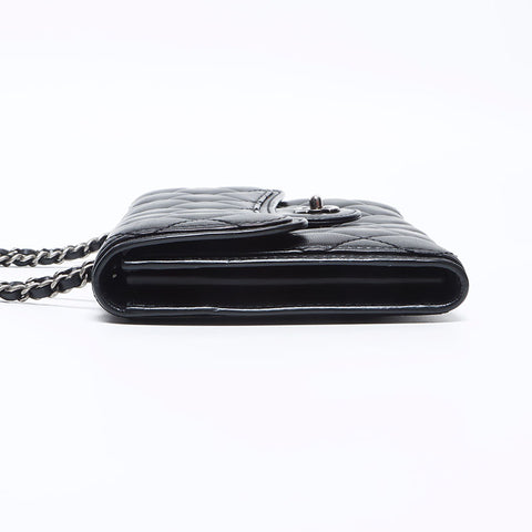 CHANEL Matelasse Gunmetal 18th series 2013-2024 Shoulder Bag black WS14341