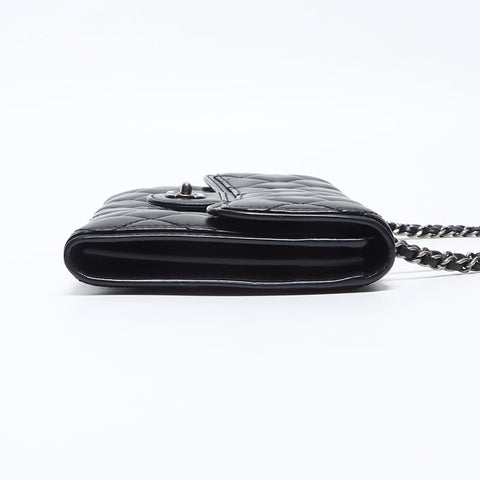 CHANEL Matelasse Gunmetal 18th series 2013-2024 Shoulder Bag black WS14341