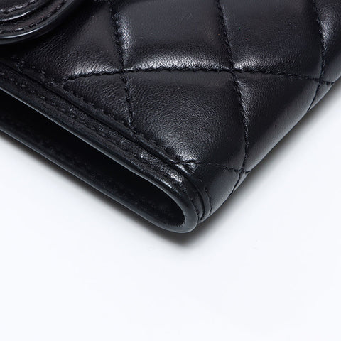 CHANEL Matelasse Gunmetal 18th series 2013-2024 Shoulder Bag black WS14341