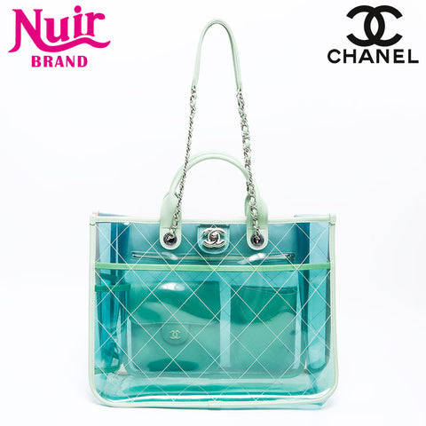 CHANEL 25th series 2018 2way PVC Coco Splash Tote Bag multicolor WS14342