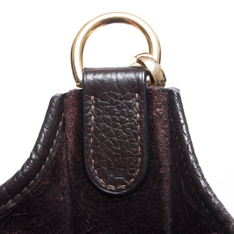 HERMES □H stamp 2004 Evelyn 1 PM Shoulder Bag Brown WS14343