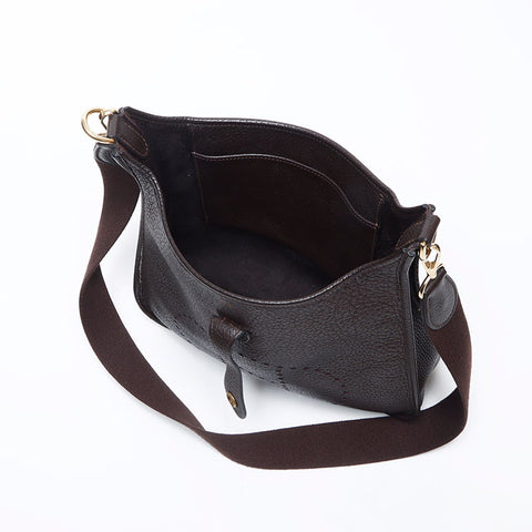 HERMES □H stamp 2004 Evelyn 1 PM Shoulder Bag Brown WS14343