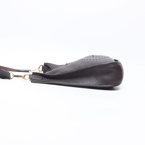 HERMES □H stamp 2004 Evelyn 1 PM Shoulder Bag Brown WS14343