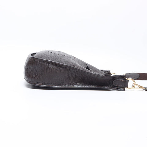 HERMES □H stamp 2004 Evelyn 1 PM Shoulder Bag Brown WS14343