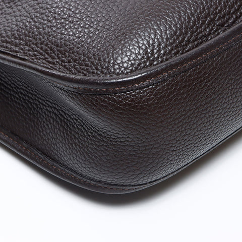 HERMES □H stamp 2004 Evelyn 1 PM Shoulder Bag Brown WS14343