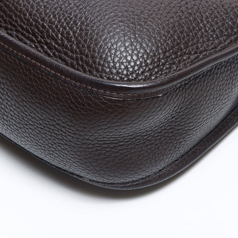 HERMES □H stamp 2004 Evelyn 1 PM Shoulder Bag Brown WS14343