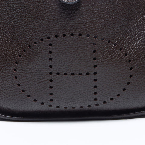 HERMES □H stamp 2004 Evelyn 1 PM Shoulder Bag Brown WS14343