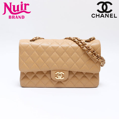 CHANEL No. 7 2002-2003 Double flap Caviar skin 9.8