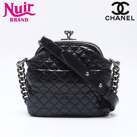 CHANEL 21st Series 2015-2016 Chain Purse Leather Shoulder Bag black WS14350
