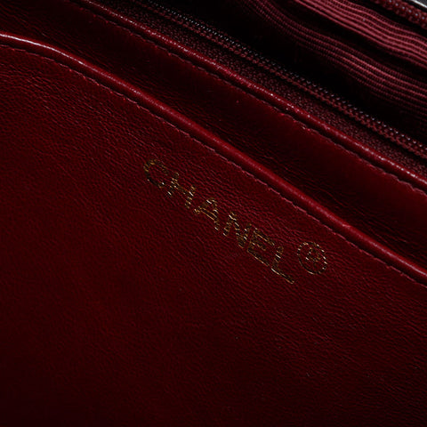 CHANEL No. 3 1994-1996 Mademoiselle Lambskin Top Handle Handbag black WS14351