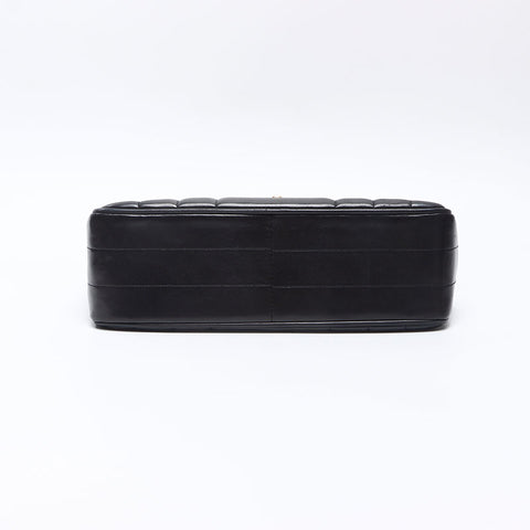 CHANEL No. 3 1994-1996 Mademoiselle Lambskin Top Handle Handbag black WS14351