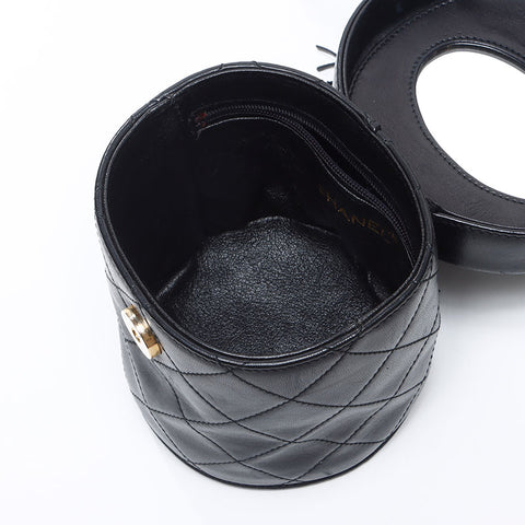 CHANEL Vanity Ramskey Shoulder Bag black WS14353