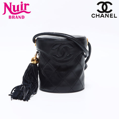 シャネル CHANEL バニティ ラムスキ ショルダーバッグ ブラック WS14353
