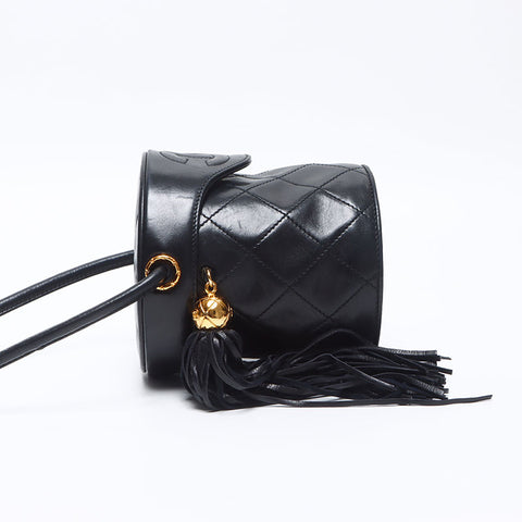 CHANEL Vanity Ramskey Shoulder Bag black WS14353