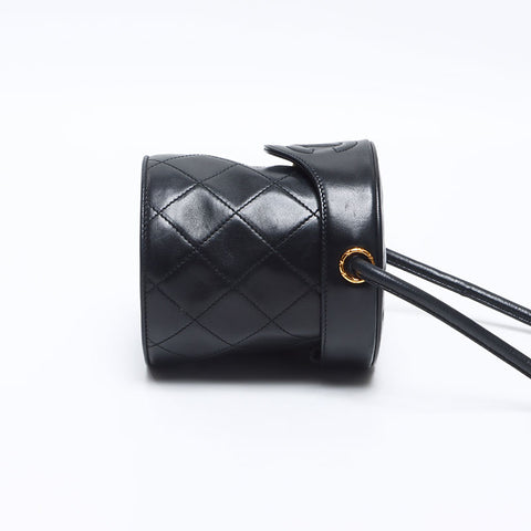 CHANEL Vanity Ramskey Shoulder Bag black WS14353
