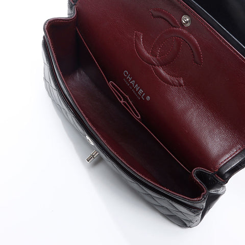 シャネル CHANEL 15番台 ダブルフラップ マトラッセ ラムスキン 25cm 2011 ショルダーバッグ ブラック WS14354