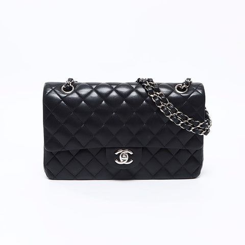 シャネル CHANEL 15番台 ダブルフラップ マトラッセ ラムスキン 25cm 2011 ショルダーバッグ ブラック WS14354