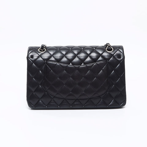 シャネル CHANEL 15番台 ダブルフラップ マトラッセ ラムスキン 25cm 2011 ショルダーバッグ ブラック WS14354