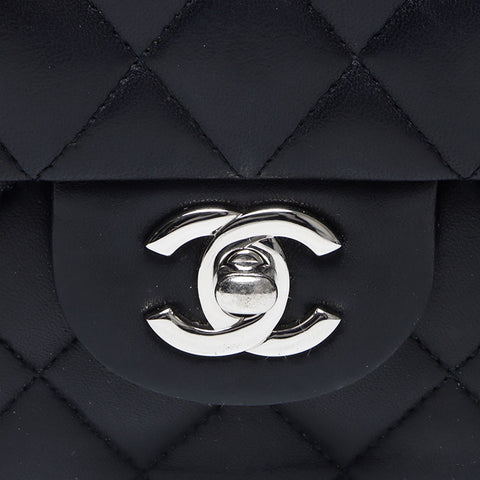 シャネル CHANEL 15番台 ダブルフラップ マトラッセ ラムスキン 25cm 2011 ショルダーバッグ ブラック WS14354
