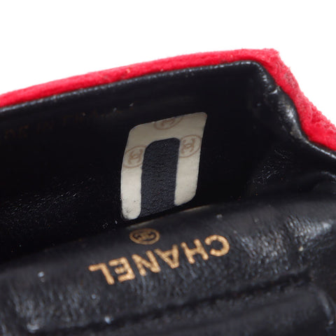 CHANEL Mini Velour Pouch Shoulder Bag Red WS14357